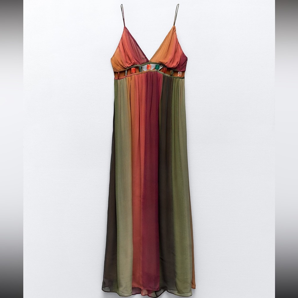 Zara limited edition Beaded Maxi Dress - Picture 5 of 10